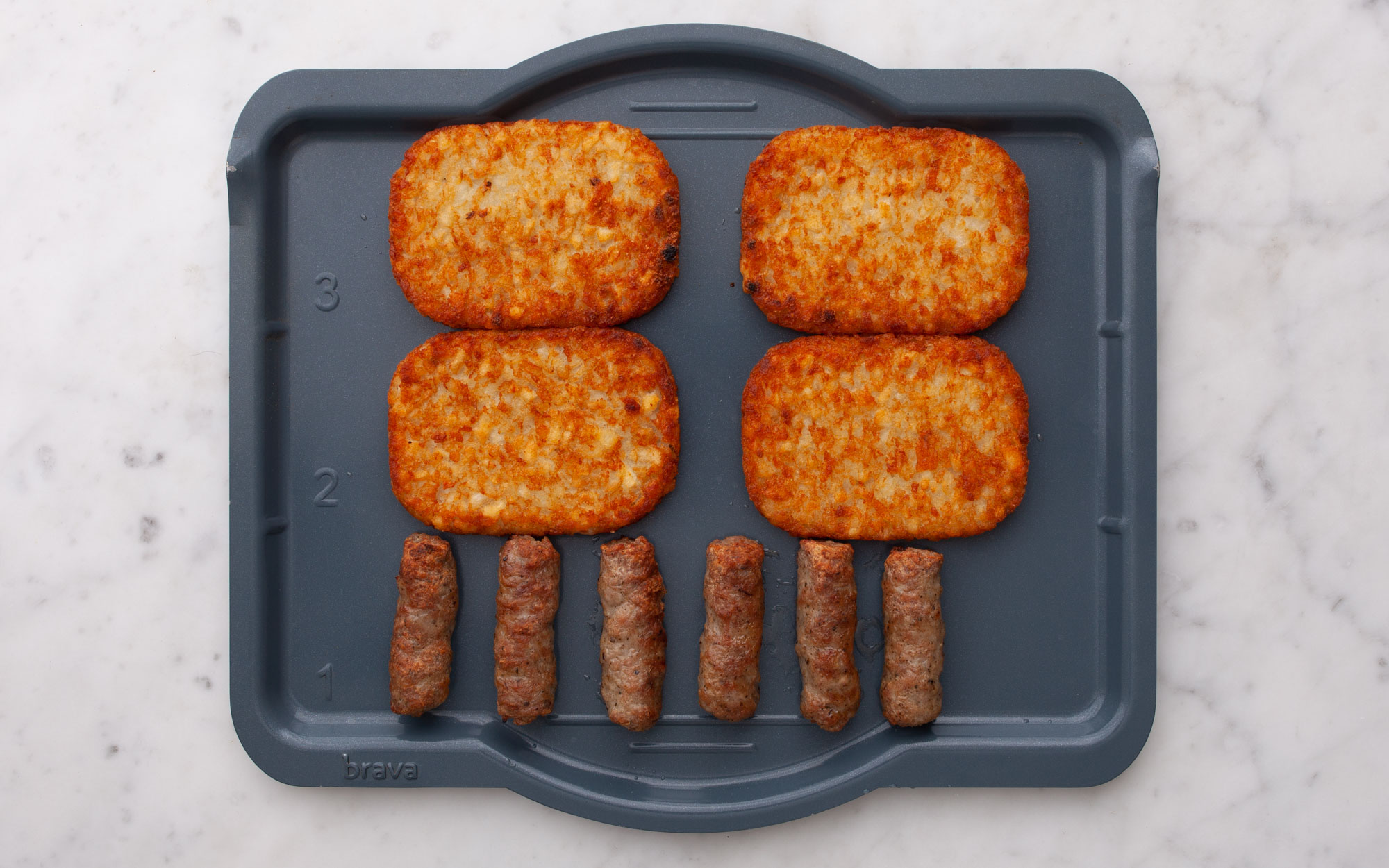 Frozen Sausage Links and Frozen Hash Browns Serves 2 — Brava Brava Home