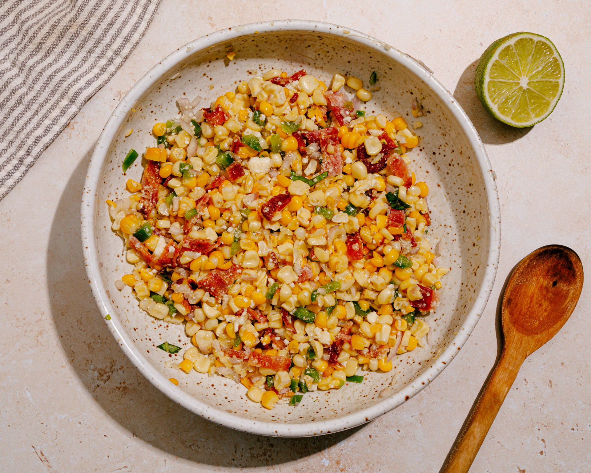Charred Corn Salad with Bacon and Jalapeño Servings 68 — Brava