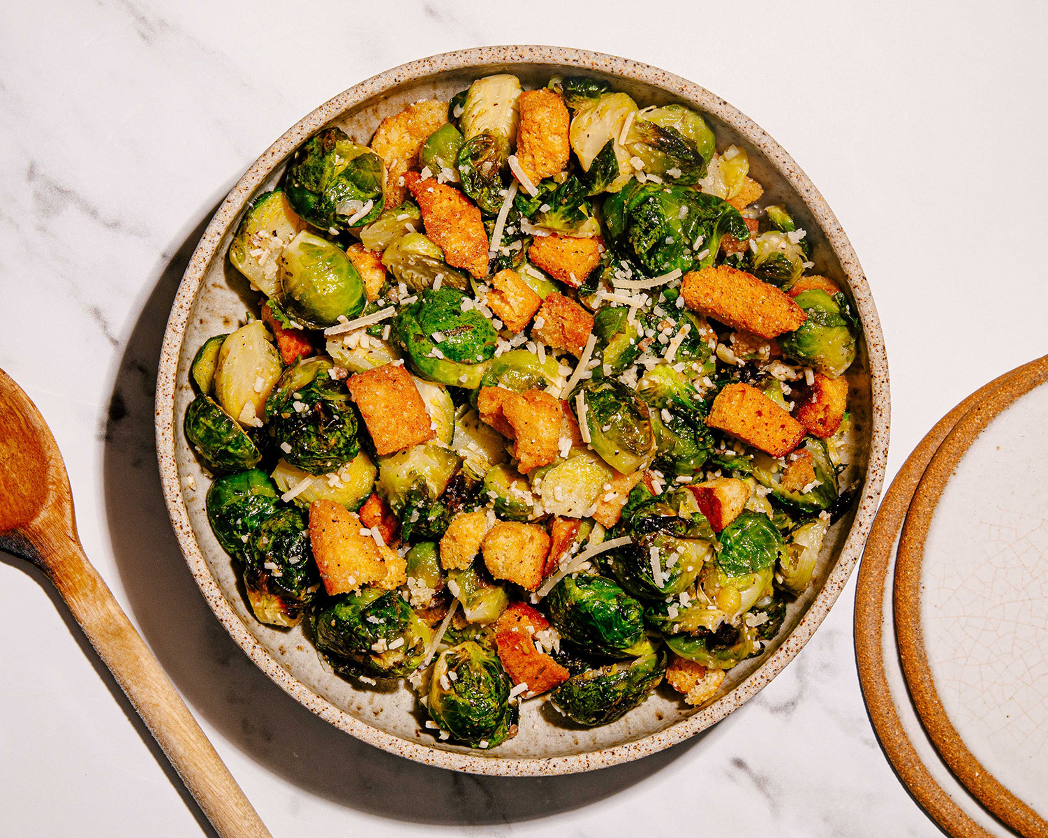 Roasted Brussels Sprouts Caesar Salad Servings 12 — Brava Brava Home