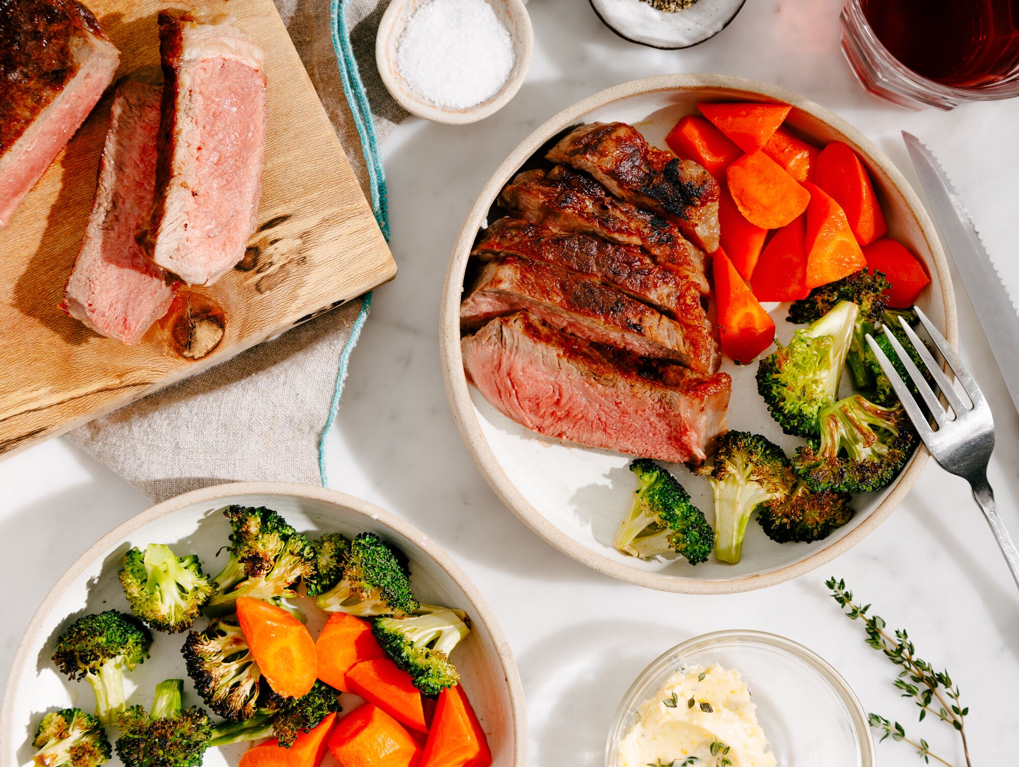 NY Strip Steak and Roasted Vegetables Serves 2 — Brava Brava Home