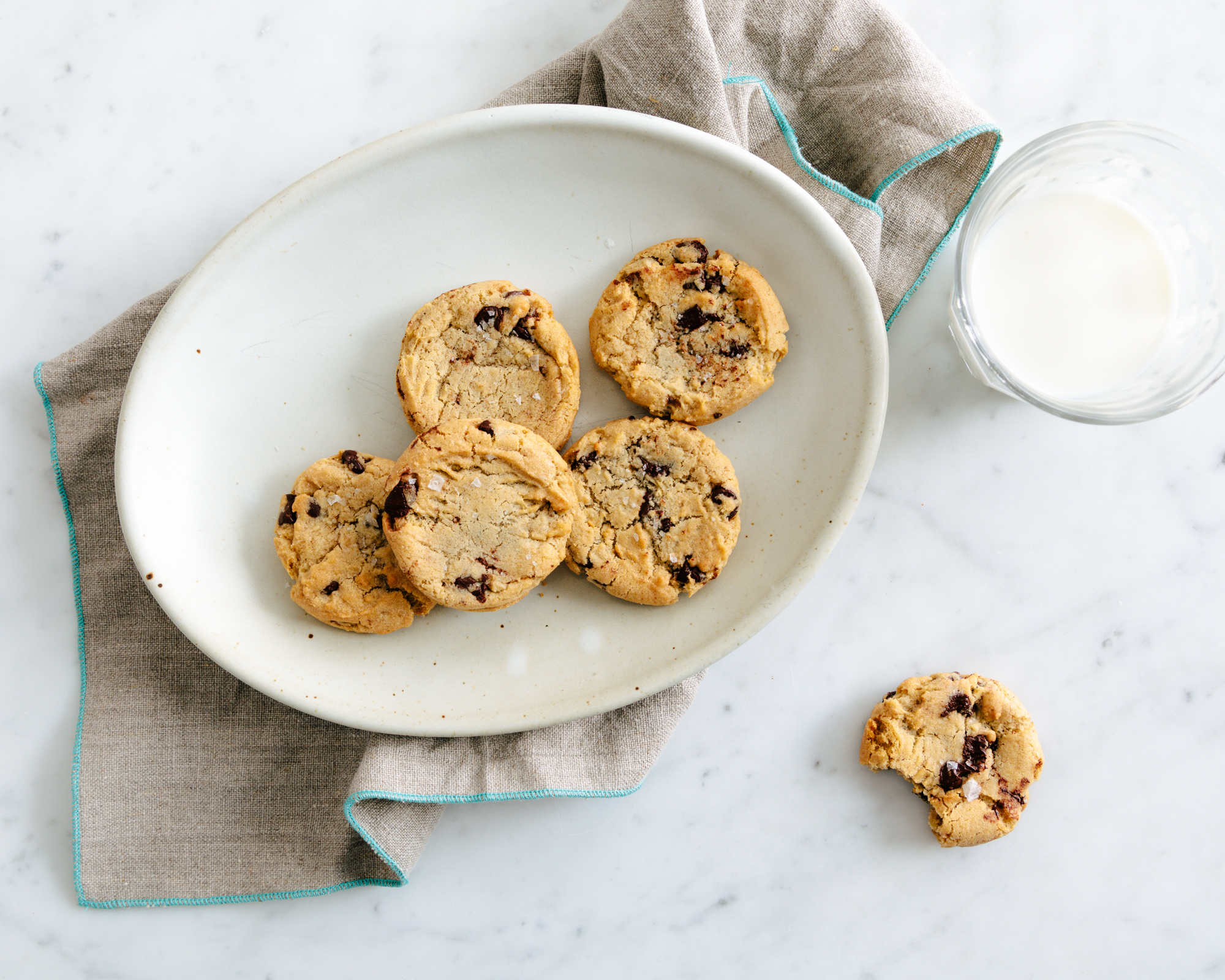 Salted Chocolate Chip Cookies Serving Size 6 — Brava Brava Home
