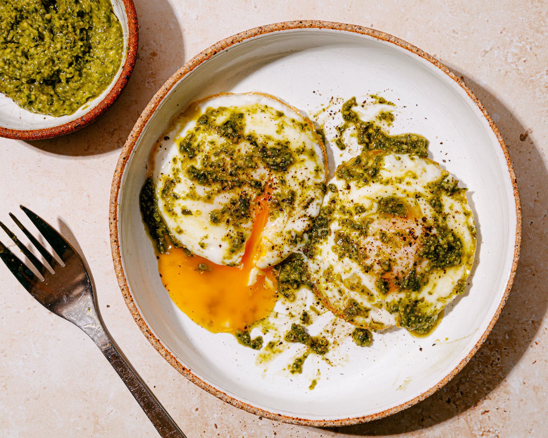 Pesto Fried Eggs Quantity 1 Egg — Brava Brava Home